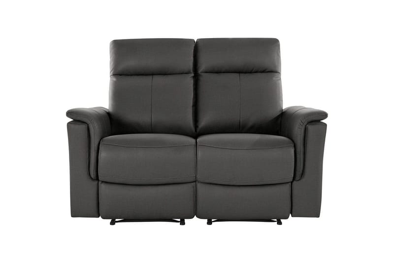 Sofa 2-seter Southbrook Grå, PU/tre/metall, Manuell hvilestol - Grå, PU/tre/metall, Manuell hvilestol - Møbler - Sofaer - Reclinersofaer - 2 seters kinosofa & reclinersofa