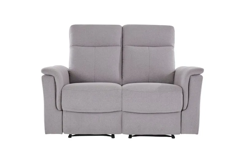 Sofa 2-seter Southbrook Lys grå, Stoff/tre/metall, Elektrisk recliner - Lys grå, Stoff/tre/metall, Elektrisk recliner - Møbler - Sofaer - Reclinersofaer - 2 seters kinosofa & reclinersofa