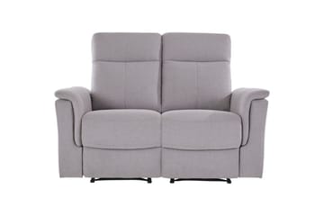 Sofa 2-seter Southbrook Lys grå, Stoff/tre/metall, Manuell hvilestol - Lys grå, Stoff/tre/metall, Manuell hvilestol - Møbler - Sofaer - Reclinersofaer - 2 seters kinosofa & reclinersofa