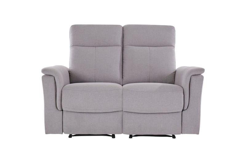 Sofa 2-seter Southbrook Lys grå, Stoff/tre/metall, Manuell hvilestol - Lys grå, Stoff/tre/metall, Manuell hvilestol - Møbler - Sofaer - Reclinersofaer - 2 seters kinosofa & reclinersofa