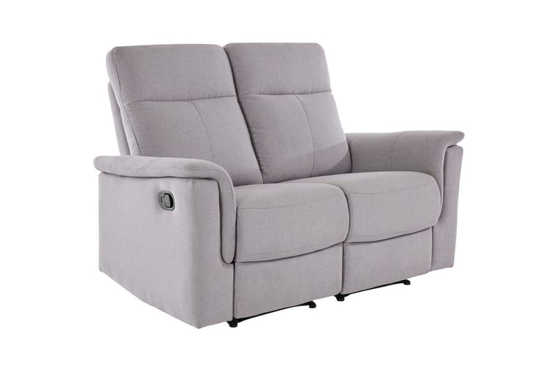 Sofa 2-seter Southbrook Lys grå, Stoff/tre/metall, Manuell hvilestol - Lys grå, Stoff/tre/metall, Manuell hvilestol - Møbler - Sofaer - Reclinersofaer - 2 seters kinosofa & reclinersofa