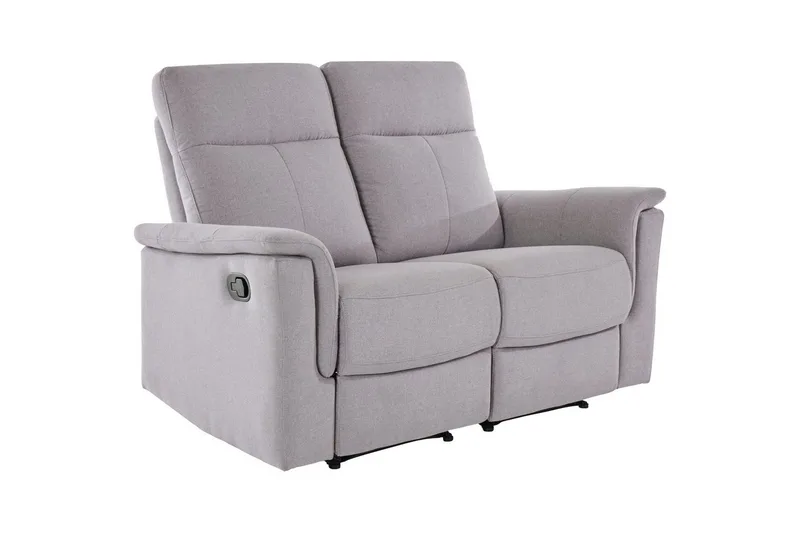 Sofa 2-seter Southbrook Lys grå, Stoff/tre/metall, Manuell hvilestol, Lys grå, Stoff/tre/metall, Manuell hvilestol