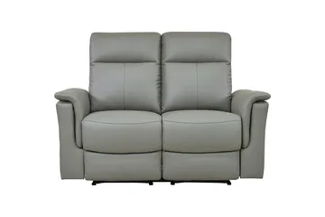 Sofa 2-seter Southbrook Lys grå, PU/tre/metall, Elektrisk recliner