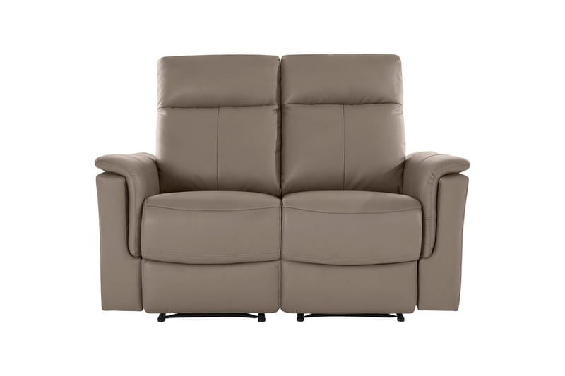 Sofa 2-seter Southbrook Lys grå, PU/tre/metall, Manuell hvilestol - Lys grå, PU/tre/metall, Manuell hvilestol - Møbler - Sofaer - Reclinersofaer - 2 seters kinosofa & reclinersofa