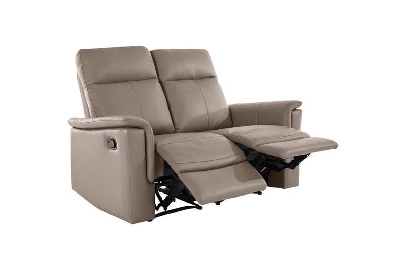 Sofa 2-seter Southbrook Lys grå, PU/tre/metall, Manuell hvilestol - Lys grå, PU/tre/metall, Manuell hvilestol - Møbler - Sofaer - Reclinersofaer - 2 seters kinosofa & reclinersofa