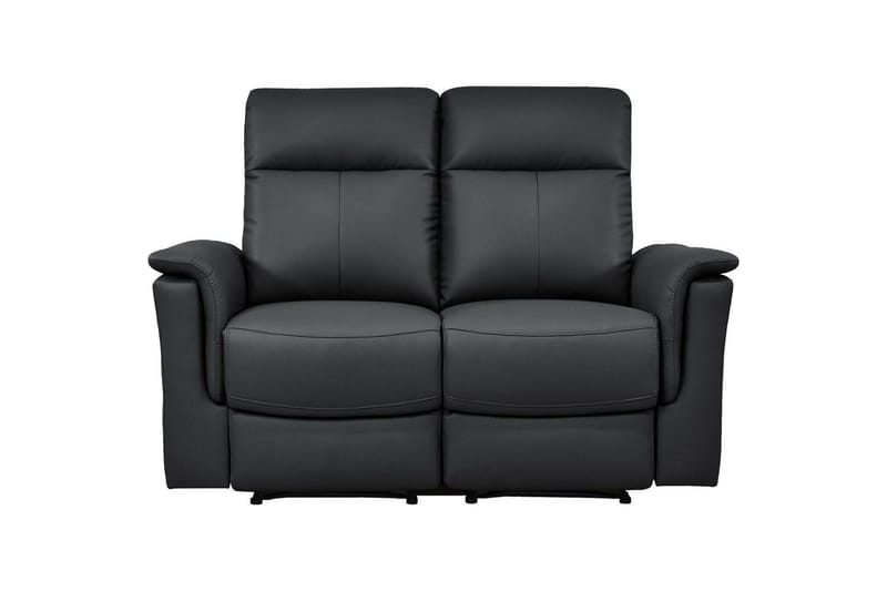 Sofa 2-seter Southbrook Svart, Ekte skinn/PU/Tre/Metall, Elektrisk recliner - Svart, Ekte skinn/PU/Tre/Metall, Elektrisk recliner - Møbler - Sofaer - Reclinersofaer - 2 seters kinosofa & reclinersofa