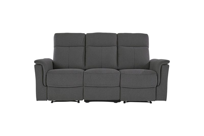 Sofa 3-seter Southbrook Antrasitt, Stoff/tre/metall, Manuell hvilestol - Antrasitt, Stoff/tre/metall, Manuell hvilestol - Møbler - Sofaer - Reclinersofaer - 3 seters kinosofa & reclinersofa