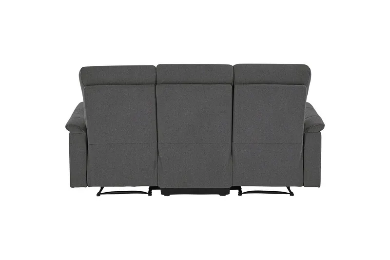 Sofa 3-seter Southbrook Antrasitt, Stoff/tre/metall, Manuell hvilestol - Antrasitt, Stoff/tre/metall, Manuell hvilestol - Møbler - Sofaer - Reclinersofaer - 3 seters kinosofa & reclinersofa