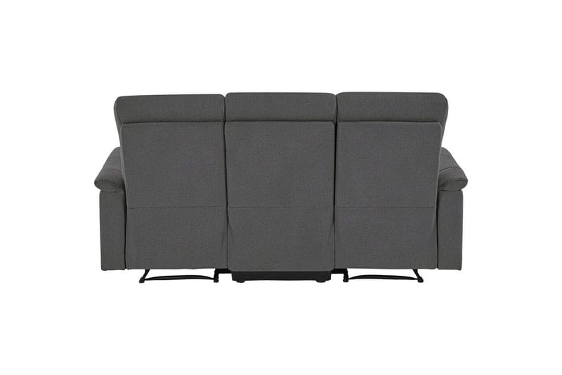 Sofa 3-seter Southbrook Antrasitt, Stoff/tre/metall, Manuell hvilestol - Antrasitt, Stoff/tre/metall, Manuell hvilestol - Møbler - Sofaer - Reclinersofaer - 3 seters kinosofa & reclinersofa