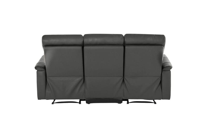 Sofa 3-seter Southbrook Grå, PU/tre/metall, Manuell hvilestol - Grå, PU/tre/metall, Manuell hvilestol - Møbler - Sofaer - Reclinersofaer