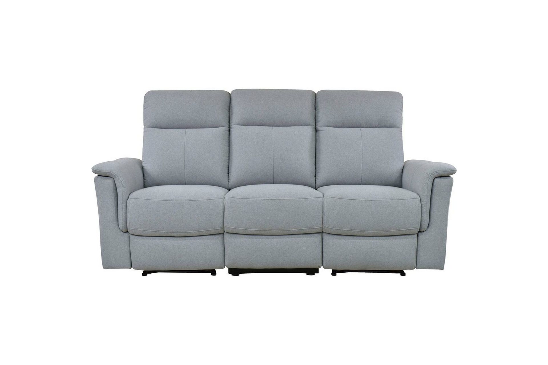 Sofa 3-seter Southbrook Lys grå, Stoff/tre/metall, Elektrisk recliner - Lys grå, Stoff/tre/metall, Elektrisk recliner