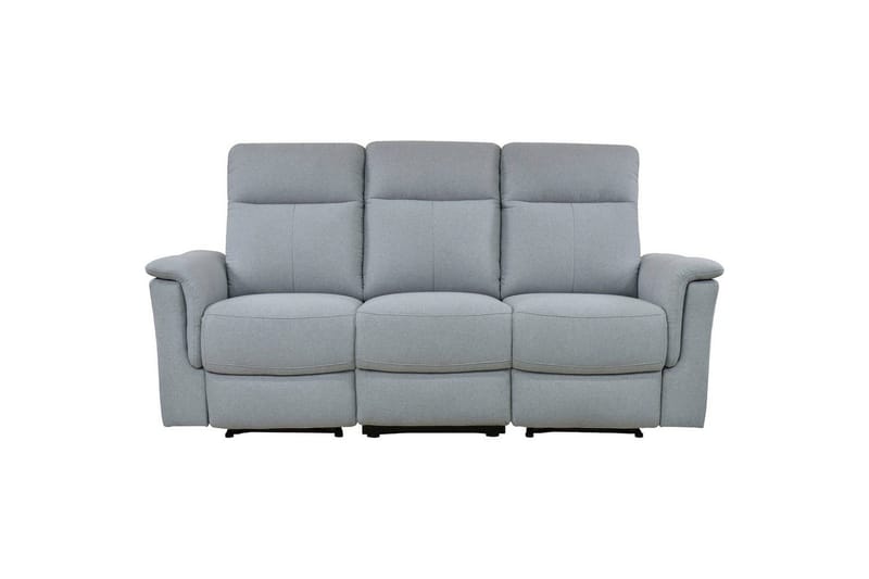 Sofa 3-seter Southbrook Lys grå, Stoff/tre/metall, Elektrisk recliner, Lys grå, Stoff/tre/metall, Elektrisk recliner