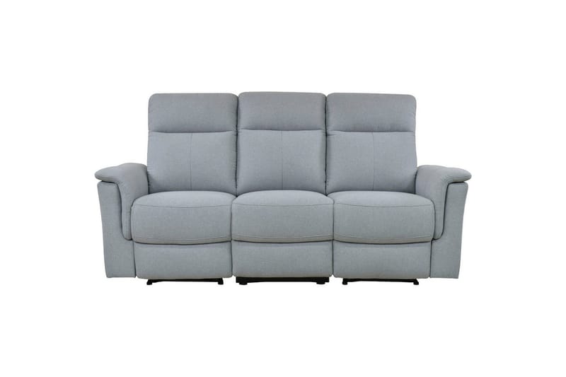 Sofa 3-seter Southbrook Lys grå, Stoff/tre/metall, Elektrisk recliner - Lys grå, Stoff/tre/metall, Elektrisk recliner - Møbler - Sofaer - Reclinersofaer - 3 seters kinosofa & reclinersofa