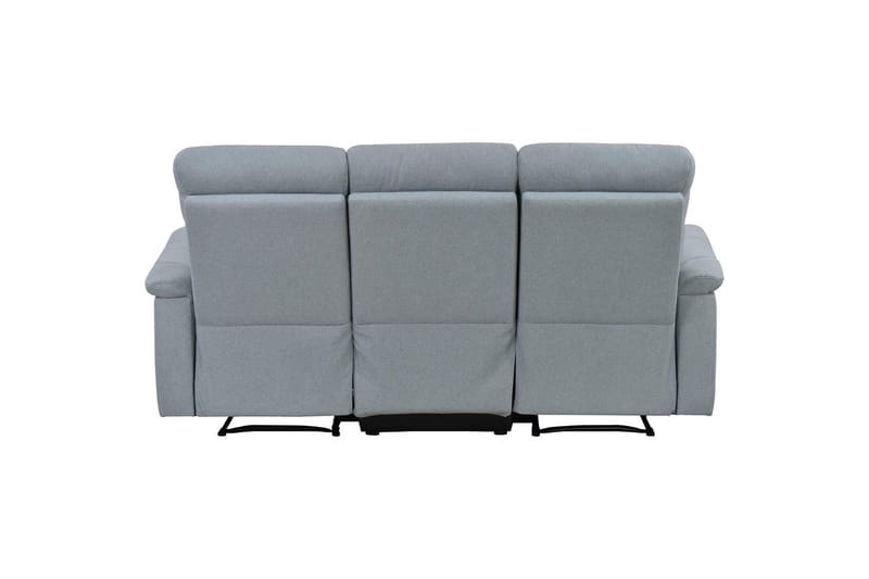 Sofa 3-seter Southbrook Lys grå, Stoff/tre/metall, Elektrisk recliner - Lys grå, Stoff/tre/metall, Elektrisk recliner - Møbler - Sofaer - Reclinersofaer - 3 seters kinosofa & reclinersofa