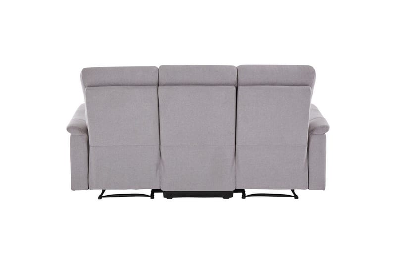 Sofa 3-seter Southbrook Lys grå, Stoff/tre/metall, Manuell hvilestol - Lys grå, Stoff/tre/metall, Manuell hvilestol - Møbler - Sofaer - Reclinersofaer - 3 seters kinosofa & reclinersofa