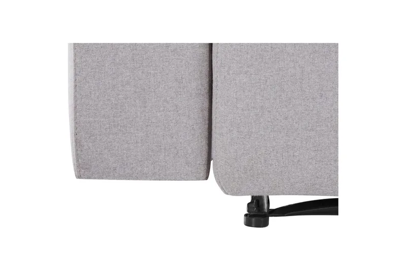 Sofa 3-seter Southbrook Lys grå, Stoff/tre/metall, Manuell hvilestol - Lys grå, Stoff/tre/metall, Manuell hvilestol - Møbler - Sofaer - Reclinersofaer - 3 seters kinosofa & reclinersofa