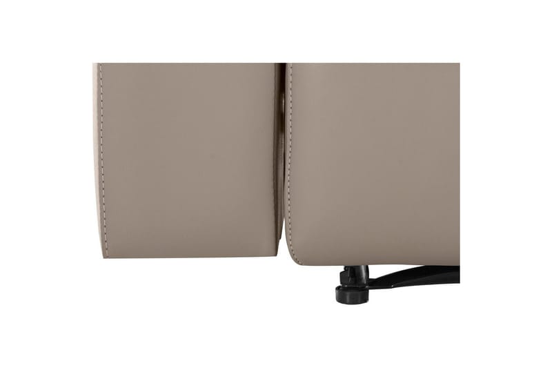 Sofa 3-seter Southbrook Lys grå, PU/tre/metall, Manuell hvilestol - Lys grå, PU/tre/metall, Manuell hvilestol - Møbler - Sofaer - Reclinersofaer - 3 seters kinosofa & reclinersofa