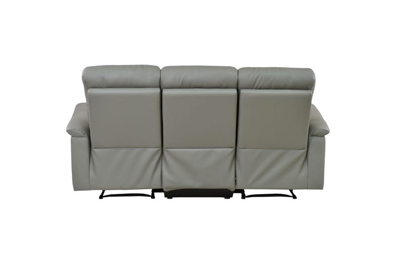 Sofa 3-seter Southbrook Lys grå, PU/tre/metall, Elektrisk recliner - Lys grå, PU/tre/metall, Elektrisk recliner - Møbler - Sofaer - Reclinersofaer - 3 seters kinosofa & reclinersofa