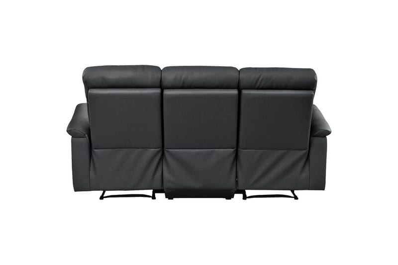 Sofa 3-seter Southbrook Svart, Ekte skinn/PU/Tre/Metall, Elektrisk recliner - Svart, Ekte skinn/PU/Tre/Metall, Elektrisk recliner - Møbler - Sofaer - Reclinersofaer - 3 seters kinosofa & reclinersofa