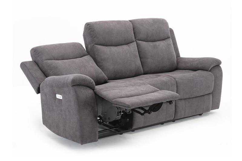Sofa Milo 3-seter - Grå - Møbler - Sofaer - Reclinersofaer