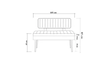 Valsot Sofa 90 cm - Brun/Green - Møbler - Sofaer - Kjøkkensofaer