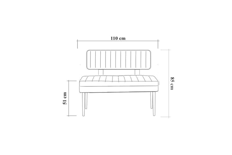 Valsot Sofa 90 cm - Brun/Green - Kjøkkensofaer