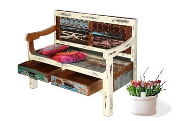 Vecchia Kjøkkensofa 120 cm - Akasie Flerfarget - Møbler - Sofaer - Kjøkkensofaer