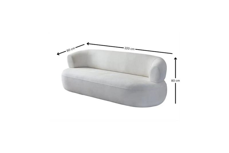 Kollumber Sofa 3-seter - Hvit - Møbler - Sofaer - Sofa 3 seter