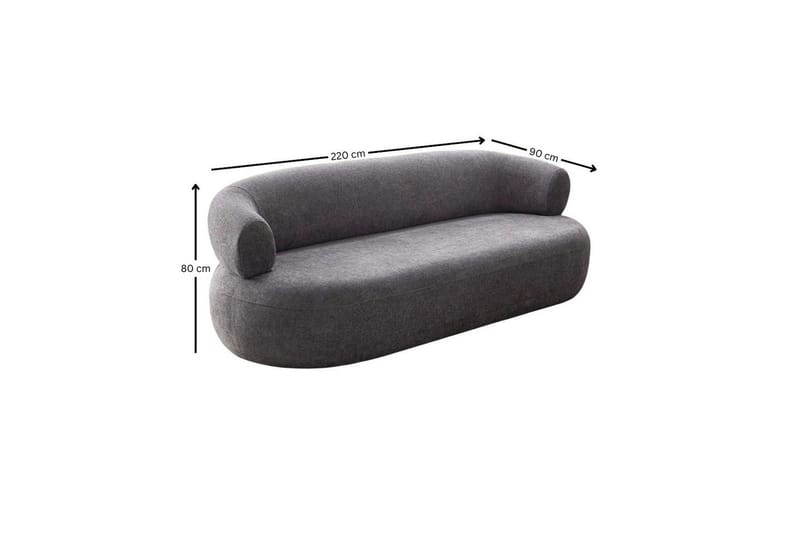 Kollumber Sofa 3-seter - Mørkgrå - Møbler - Sofaer - Sofa 3 seter