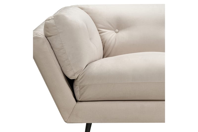 Lenvik Sofa 3-seter - Beige/Svart - Møbler - Sofaer - Fløyel sofaer