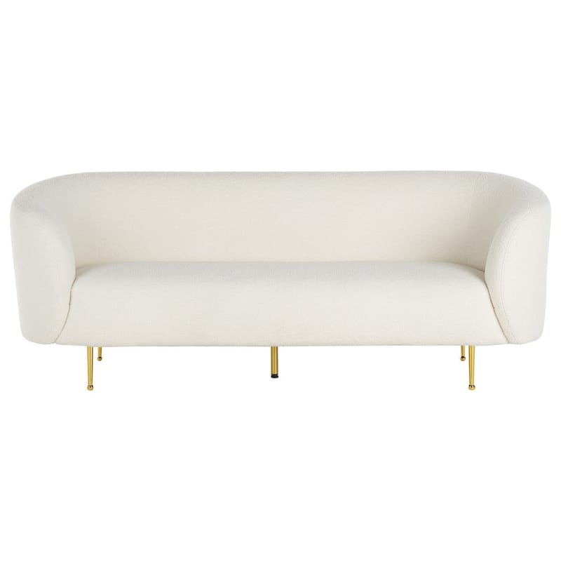 Loen 3-seter Buet Sofa i Bouclé - Offwhite - Møbler - Sofaer - Sofa 3 seter