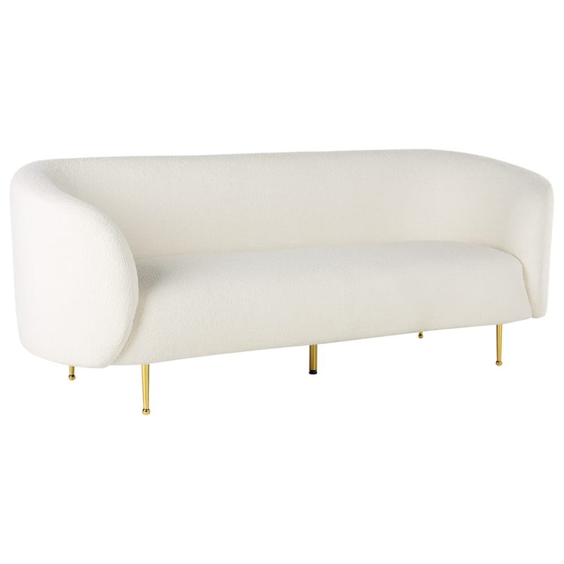 Loen 3-seter Buet Sofa i Bouclé - Offwhite - Møbler - Sofaer - Sofa 3 seter