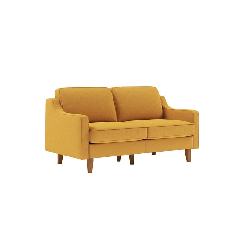 Lorvas 2-seters sofa - Brun/MørkeGul - Møbler - Sofaer - Fløyel sofaer