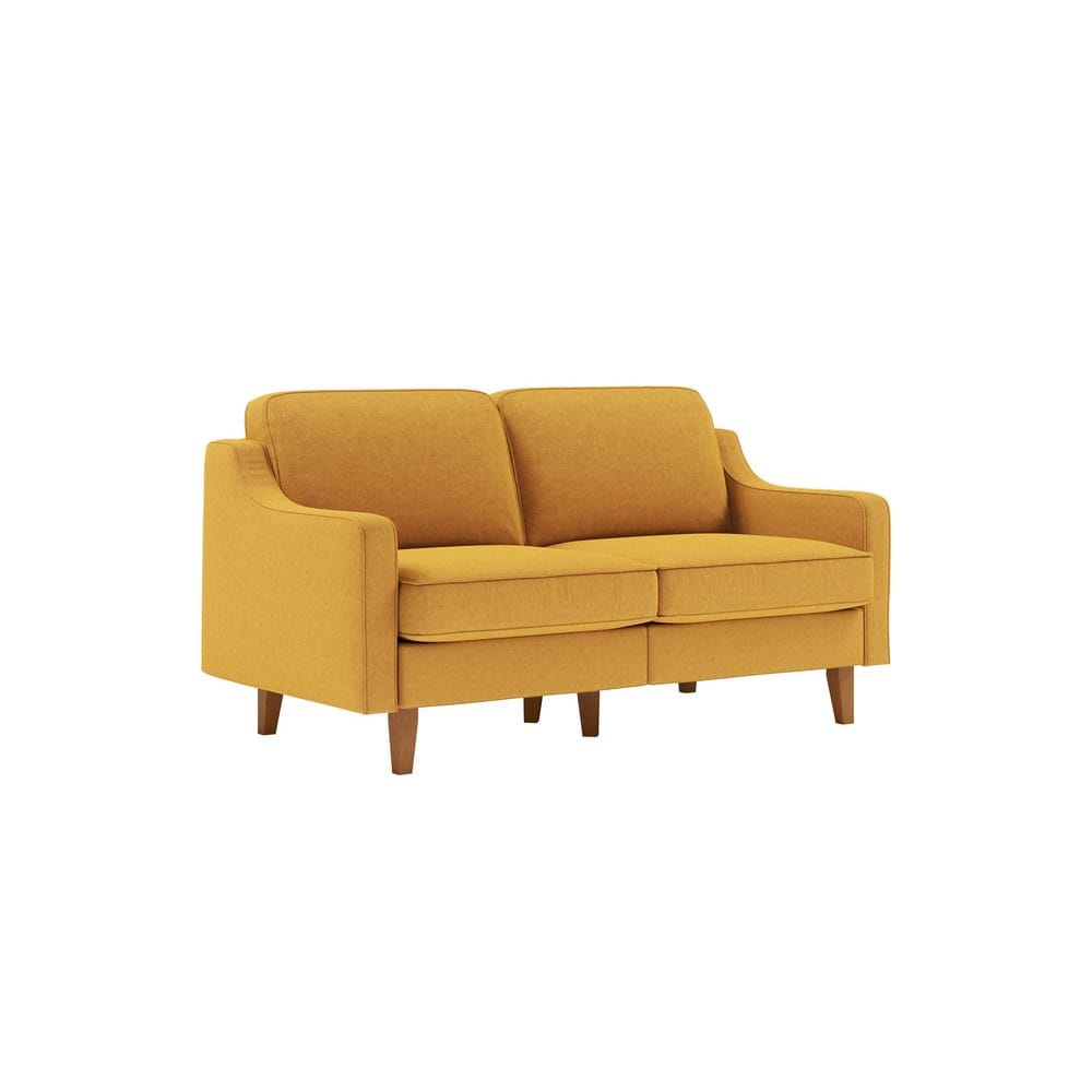Lorvas 2-seters sofa - Brun/MørkeGul