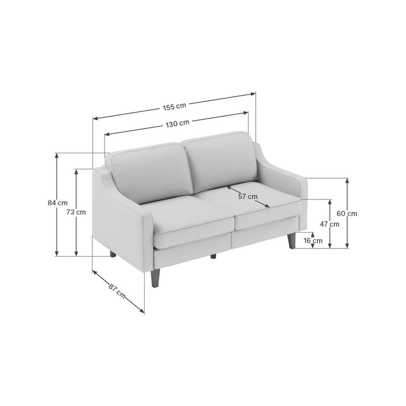 Lorvas 2-seters sofa - Brun/Olivengrønn - Møbler - Sofaer - Fløyel sofaer