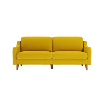 Lorvas 3-seter Dyp Sofa med Buede Armlener i Stoff - Gul - Møbler - Sofaer - Sofa 3 seter