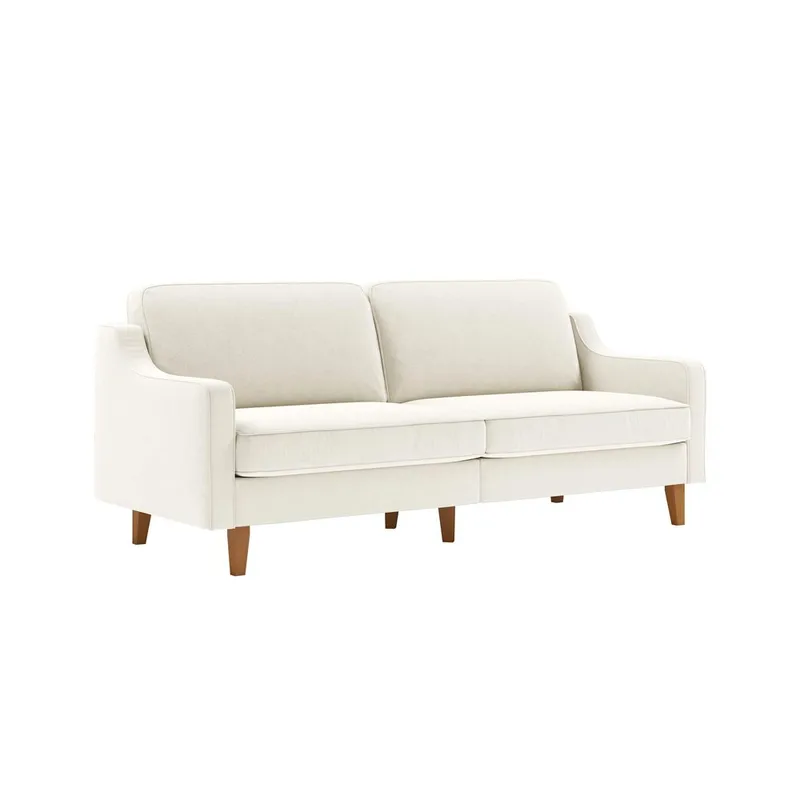 Lorvas 3-seters sofa - Elfenben - Møbler - Sofaer - Fløyel sofaer