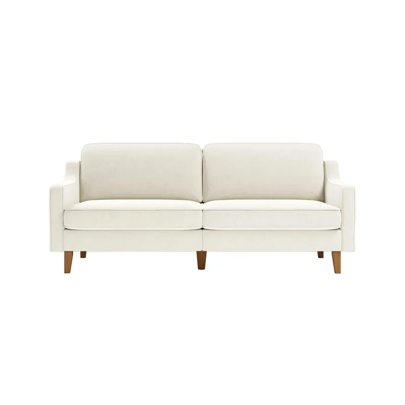 Lorvas 3-seters sofa - Elfenben - Møbler - Sofaer - Fløyel sofaer