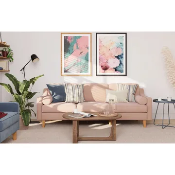 Lorvas 3-seters sofa - Lyserød - Møbler - Sofaer - Fløyel sofaer