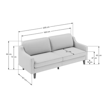 Lorvas 3-seters sofa - Mørkegrønn - Møbler - Sofaer - Fløyel sofaer
