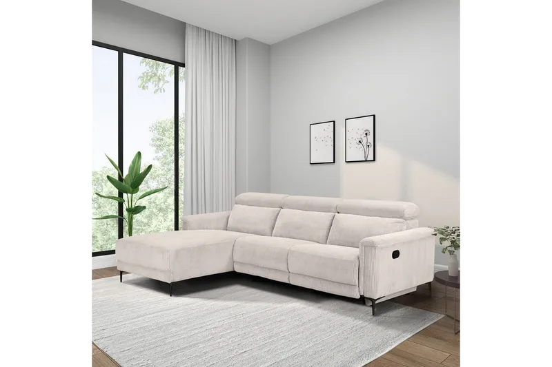 Lund Reclinersofa 3-seter - Hvit - Møbler - Sofaer - Reclinersofaer