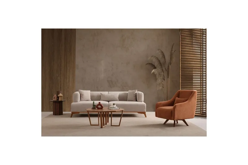 Malkiat Sofa 3-seter - Beige - Møbler - Sofaer - Sofa 3 seter