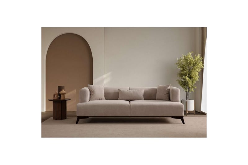 Malkiat Sofa 3-seter - Beige/Svart - Møbler - Sofaer - Sofa 3 seter