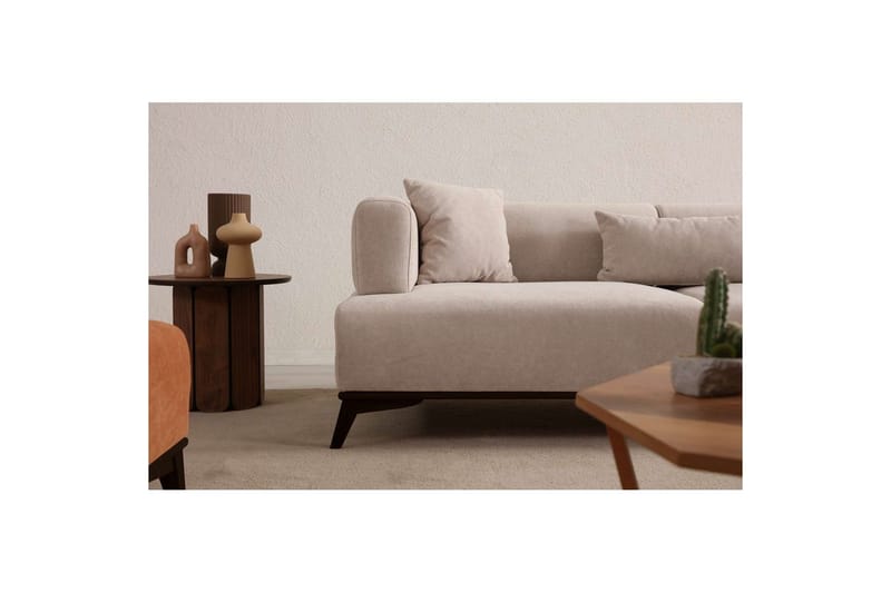 Malkiat Sofa 3-seter - Beige/Svart - Møbler - Sofaer - Sofa 3 seter