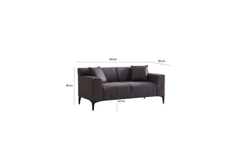 Malpani Sofa 2-sits - Antrasitt - Møbler - Sofaer - 2 seter sofa