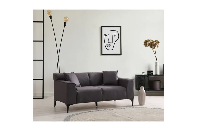 Malpani Sofa 2-sits - Antrasitt - Møbler - Sofaer - 2 seter sofa