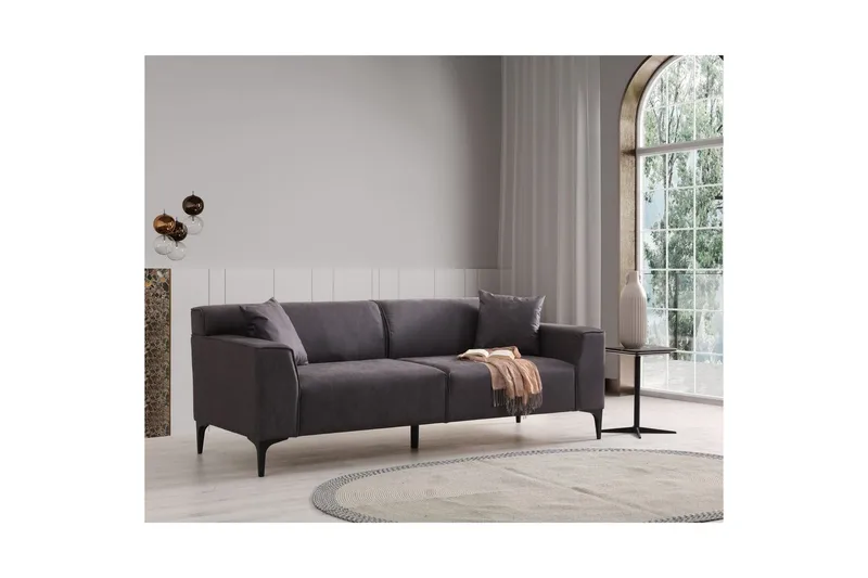 Malpani Sofa 3-sits - Antrasitt - Møbler - Sofaer - Sofa 3 seter