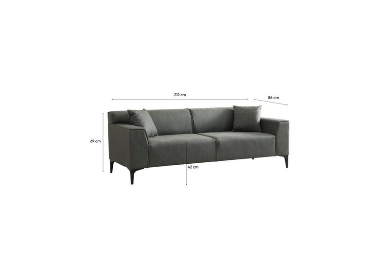 Malpani Sofa 3-sits - Grønn - Møbler - Sofaer - Sofa 3 seter