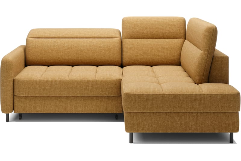 Masuo Sovesofa med Sjeselong 3-seter - Gul - Møbler - Sofaer - Sovesofaer