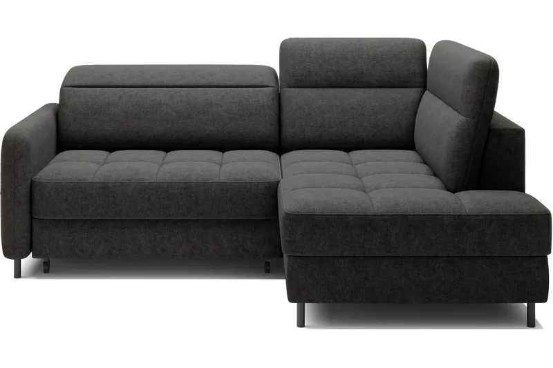 Masuo Sovesofa med Sjeselong 3-seter - Mørkegrå - Møbler - Sofaer - Sovesofaer